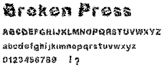 Broken Press font